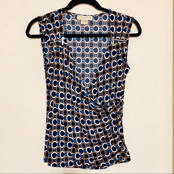 MICHEAL KORS Y2K Wrap Top Ruched Side jersey stretchy comfy women’s size L - Picture 8 of 9